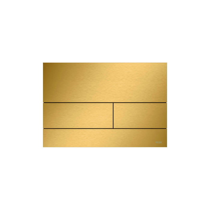 TECESQUARE II METAAL WC-BEDIENINGSPLAAT VOOR DUOSPOELTECHNIEK, GEPOLIJST OPTISCH GOUD (MET ANTI-VINGERPRINT)