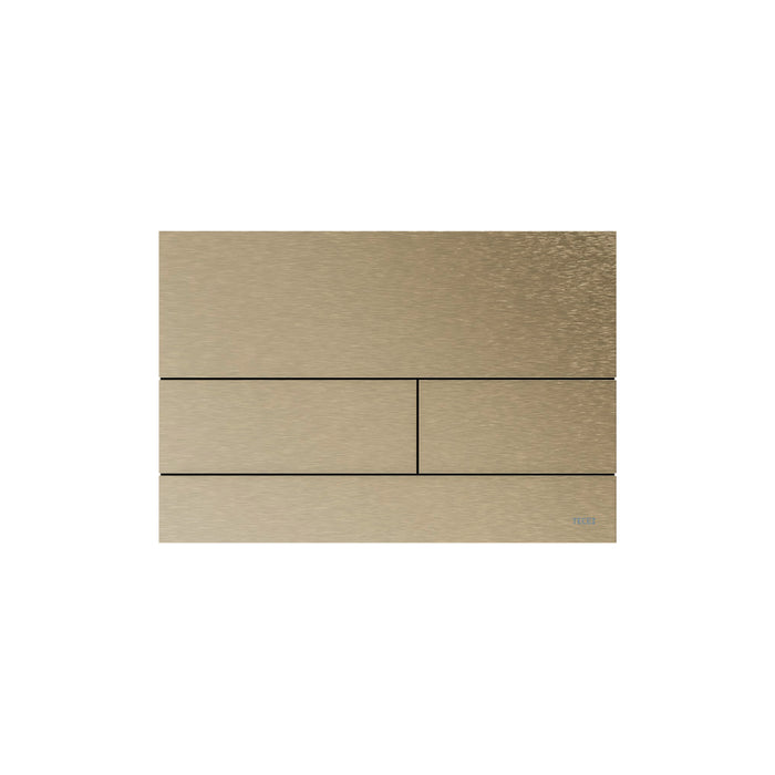 TECESQUARE II METAAL WC-BEDIENINGSPLAAT VOOR DUOSPOELTECHNIEK, GEBORSTELD NIKKEL (MET ANTI-VINGERPRINT)