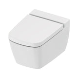 TECENEO HANGTOILET MET BIDET - MET BIDETKRAAN - KOUD WATER - MET ZITTING - 54 CM - GLANZEND WIT