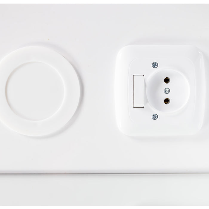 ALONI ALECO SPIEGELKAST- 1 DEUR - MET VERLICHTING - MET STOPCONTACT - 61X70X17,5 CM - WIT