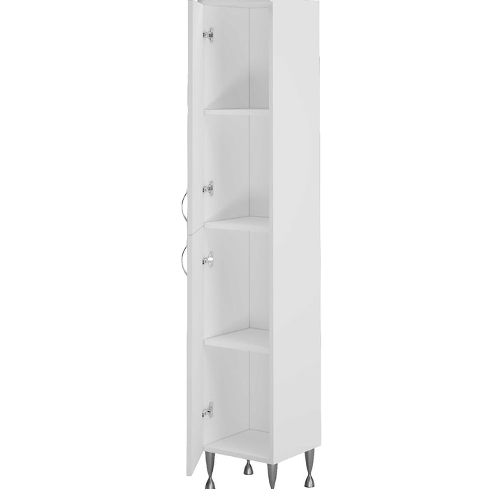 ALONI ALECO KOLOMKAST - LINKS - STAAND - 2 DEUREN - 35X190X35CM - WIT