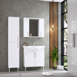 ALONI ALECO WASTAFELONDERKAST - STAAND - 2 DEUREN - 76X84X45,5CM - WIT