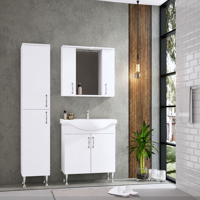 ALONI ALECO WASTAFELONDERKAST - STAAND - 2 DEUREN - 76X84X45,5CM - WIT