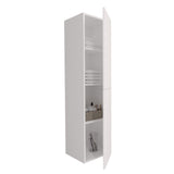 ELITE KOLOMKAST MET HORIZONTAAL RELIËF (160CM) - MAT WIT