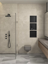 ALONI INBOUWNIS (300X300X70MM) - MAT ZWART