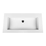 ALONI SOLID SURFACE WASTAFEL ZONDER KRAANGAT (80CM) - WIT