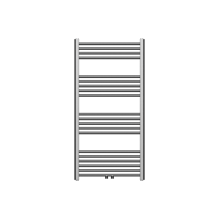 BELRAD HANDDOEKDROGER - LINKS-RECHTS/MIDDENAANSLUITING - 414 WATT - 1200X600CM - GUNMETAL