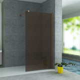 ALONI INLOOPDOUCHE - 800 X 2000MM - GEBORSTELD KOPER - CHAMPAGNE GLAS