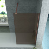 ALONI INLOOPDOUCHE - 800 X 2000MM - GEBORSTELD KOPER - CHAMPAGNE GLAS