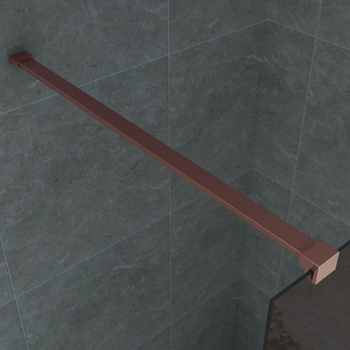 ALONI INLOOPDOUCHE - 800 X 2000MM - GEBORSTELD KOPER - CHAMPAGNE GLAS