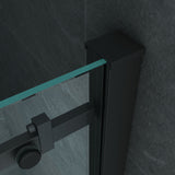 ALONI SCHUIFDEUR VOOR NIS - 1200 X 2000MM - MAT ZWART - HELDER GLAS