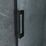 ALONI SCHUIFDEUR VOOR NIS - 1200 X 2000MM - MAT ZWART - HELDER GLAS
