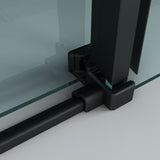 ALONI SCHUIFDEUR VOOR NIS - 1400 X 2000MM - MAT ZWART - HELDER GLAS