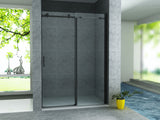 ALONI SCHUIFDEUR VOOR NIS - 1400 X 2000MM - MAT ZWART - HELDER GLAS