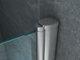 ALONI BADWAND - 3-DELIG - INKLAPBAAR - 1300 X 1400MM - CHROOM - HELDER GLAS