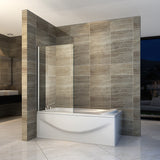 ALONI BADWAND - 1-DELIG - 700 X 1400MM - CHROOM - HELDER GLAS