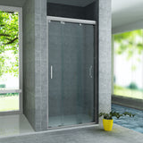 ALONI SCHUIFDEUR VOOR NIS - 3 DELIG - 800 X 2000MM - CHROOM - HELDER GLAS