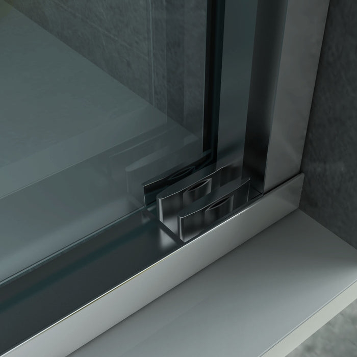 ALONI SCHUIFDEUR VOOR NIS - 3 DELIG - 1400 X 2000MM - CHROOM - HELDER GLAS