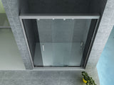ALONI SCHUIFDEUR VOOR NIS - 3 DELIG - 1400 X 2000MM - CHROOM - HELDER GLAS