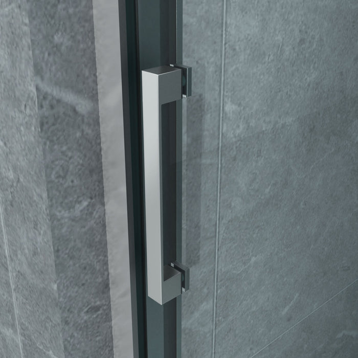 ALONI SCHUIFDEUR VOOR NIS - 3 DELIG - 1400 X 2000MM - CHROOM - HELDER GLAS