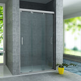 ALONI SCHUIFDEUR VOOR NIS - 3 DELIG - 1000 X 2000MM - CHROOM - HELDER GLAS