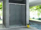 ALONI SCHUIFDEUR VOOR NIS - 3 DELIG - 1200 X 2000MM - CHROOM - HELDER GLAS