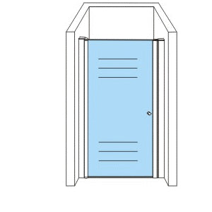 ALONI DRAAIDEUR VOOR NIS - 900 X 1900MM - CHROOM - HELDER GLAS