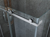 ALONI DOUCHECABINE - SCHUIFDEUR EN ZIJWAND - 900 X 1600 X1950 MM - CHROOM - HELDER GLAS