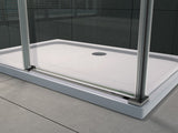ALONI DOUCHECABINE - SCHUIFDEUR EN ZIJWAND - 900 X 1200 X 1950MM - CHROOM - HELDER GLAS
