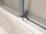 ALONI DOUCHECABINE - SCHUIFDEUR EN ZIJWAND - 900 X 1600 X1950 MM - CHROOM - HELDER GLAS