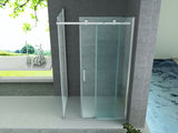 ALONI DOUCHECABINE - SCHUIFDEUR EN ZIJWAND - 900 X 1600 X1950 MM - CHROOM - HELDER GLAS