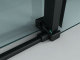 ALONI DOUCHECABINE - SCHUIFDEUR EN ZIJWAND - 900 X 1600 X 1950 MM - MAT ZWART - HELDER GLAS