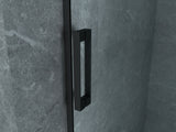 ALONI DOUCHECABINE - SCHUIFDEUR EN ZIJWAND - 900 X 1600 X 1950 MM - MAT ZWART - HELDER GLAS