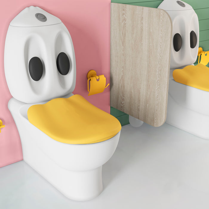 CREAVIT ROYALE TOILETBORSTEL & HOUDER - GEEL
