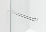 CURVY INLOOPDOUCHE MET HANDDOEKHOUDER - GEBOGEN - MET ANTI-KALKBEHANDELING - OMKEERBAAR - 8MM VEILIGHEIDSGLAS - 120X200CM - CHROOM - HELDER GLAS