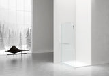CURVY INLOOPDOUCHE MET HANDDOEKHOUDER - GEBOGEN - MET ANTI-KALKBEHANDELING - OMKEERBAAR - 8MM VEILIGHEIDSGLAS - 120X200CM - GUNMETAL - HELDER GLAS