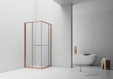 Douchecabine 90x90x200 cm InSlide - geborsteld koper - productfoto