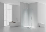 X-SLIDE INLOOPDOUCHE MET SCHUIFDEUR - SCHUIFDEUR VOOR NIS - MET ANTI-KALKBEHANDELING - OMKEERBAAR - 8MM VEILIGHEIDSGLAS - 120X200CM - MAT ZWART - GRIJS ROOKGLAS