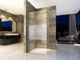 ALONI INLOOPDOUCHE - 1000 X 2000MM - CHROOM - HELDER GLAS MET MATTE STROOK