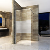 ALONI INLOOPDOUCHE - 1000 X 2000MM - CHROOM - HELDER GLAS MET MATTE STROOK