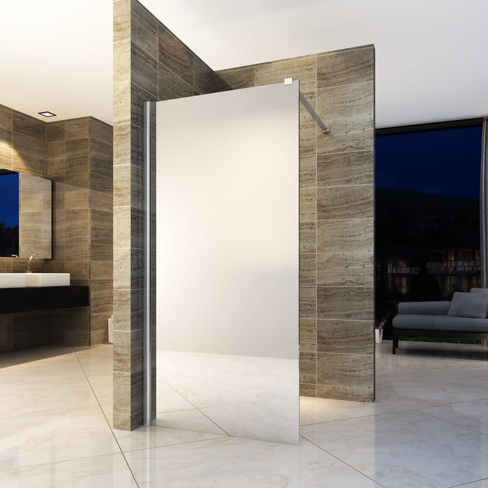 ALONI INLOOPDOUCHE - 1200 X 2000MM - CHROOM - SPIEGELGLAS