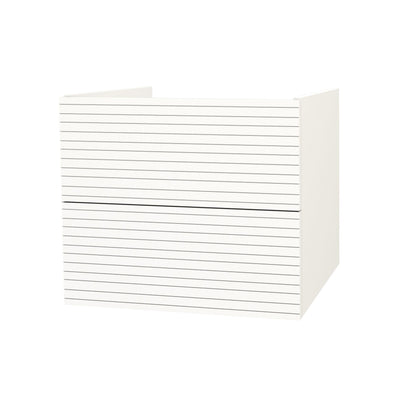 ELITE ONDERKAST MET HORIZONTAAL RELIËF (60CM) - MAT WIT