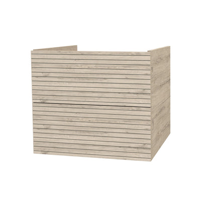 ELITE ONDERKAST MET HORIZONTAAL RELIËF (60CM) - LICHT HOUT
