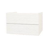 ELITE ONDERKAST MET HORIZONTAAL RELIËF (80CM) - MAT WIT