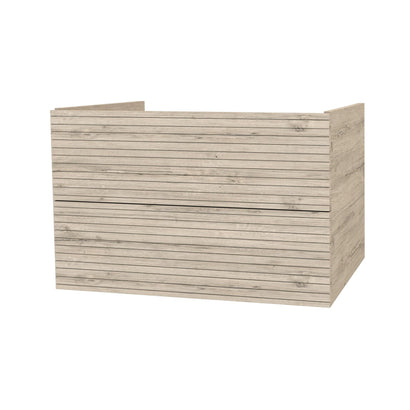 ELITE ONDERKAST MET HORIZONTAAL RELIËF (80CM) - LICHT HOUT