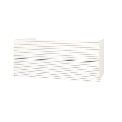 ELITE ONDERKAST MET HORIZONTAAL RELIËF (120CM) - MAT WIT