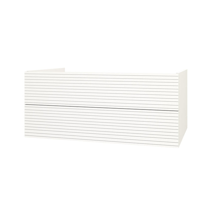 ELITE ONDERKAST MET HORIZONTAAL RELIËF (120CM) - MAT WIT