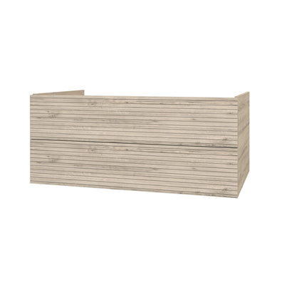 ELITE ONDERKAST MET HORIZONTAAL RELIËF (120CM) - LICHT HOUT