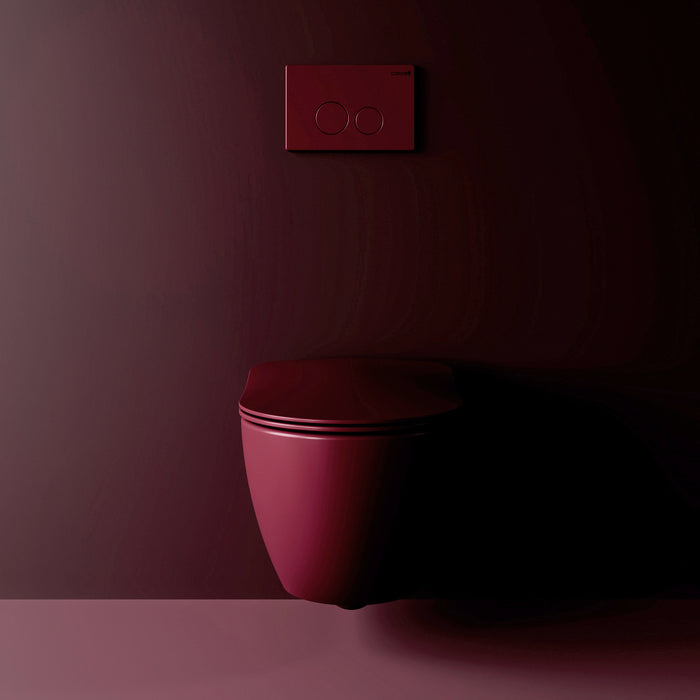 CREAVIT DUCK WC-ZITTING - D-MODEL - SLIM DESIGN - SOFT CLOSE - QUICK RELEASE - DUROPLAST - RVS SCHARNIEREN - BERRY