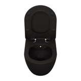 CREAVIT FREE HANGTOILET MET BIDET - RANDLOOS - ZONDER ZITTING - MAT HOUTSKOOL ZWART